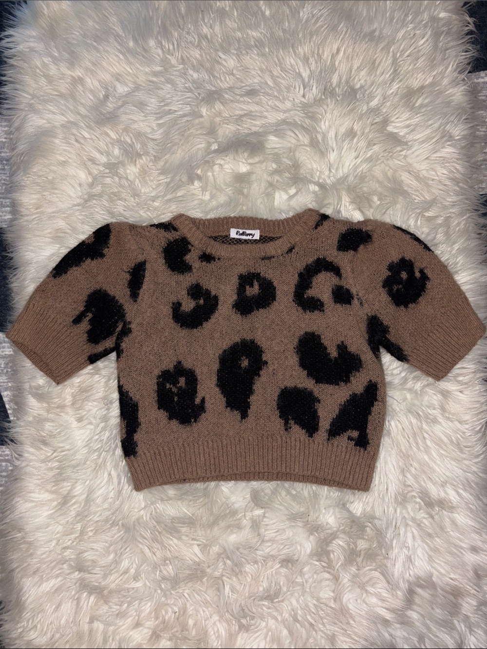 5 for $25🎈Animal print sweater crop